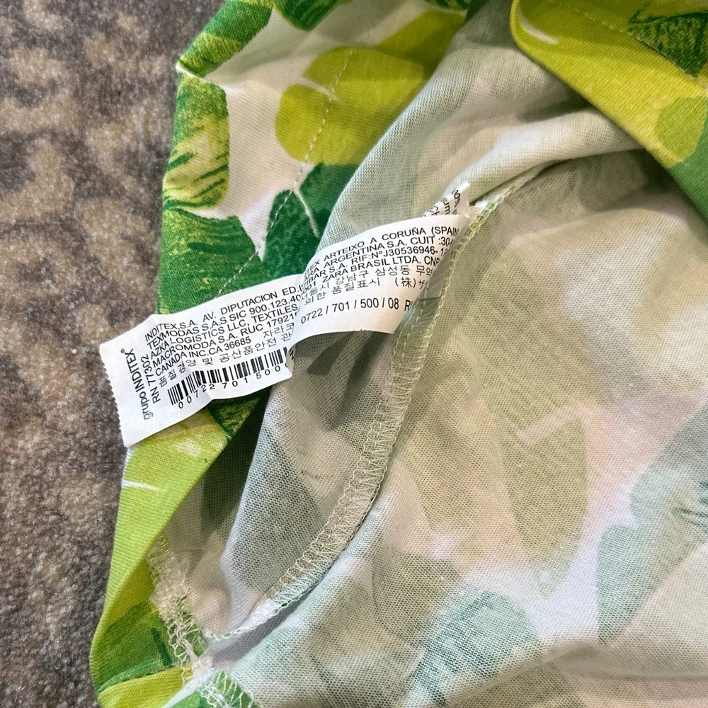 Tropical Zara and Green Kids Off-Shoulder Top Size 8